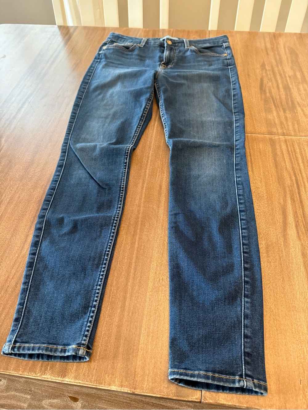 7 For All Mankind Women's Straight-Leg Jeans in Dark Blue